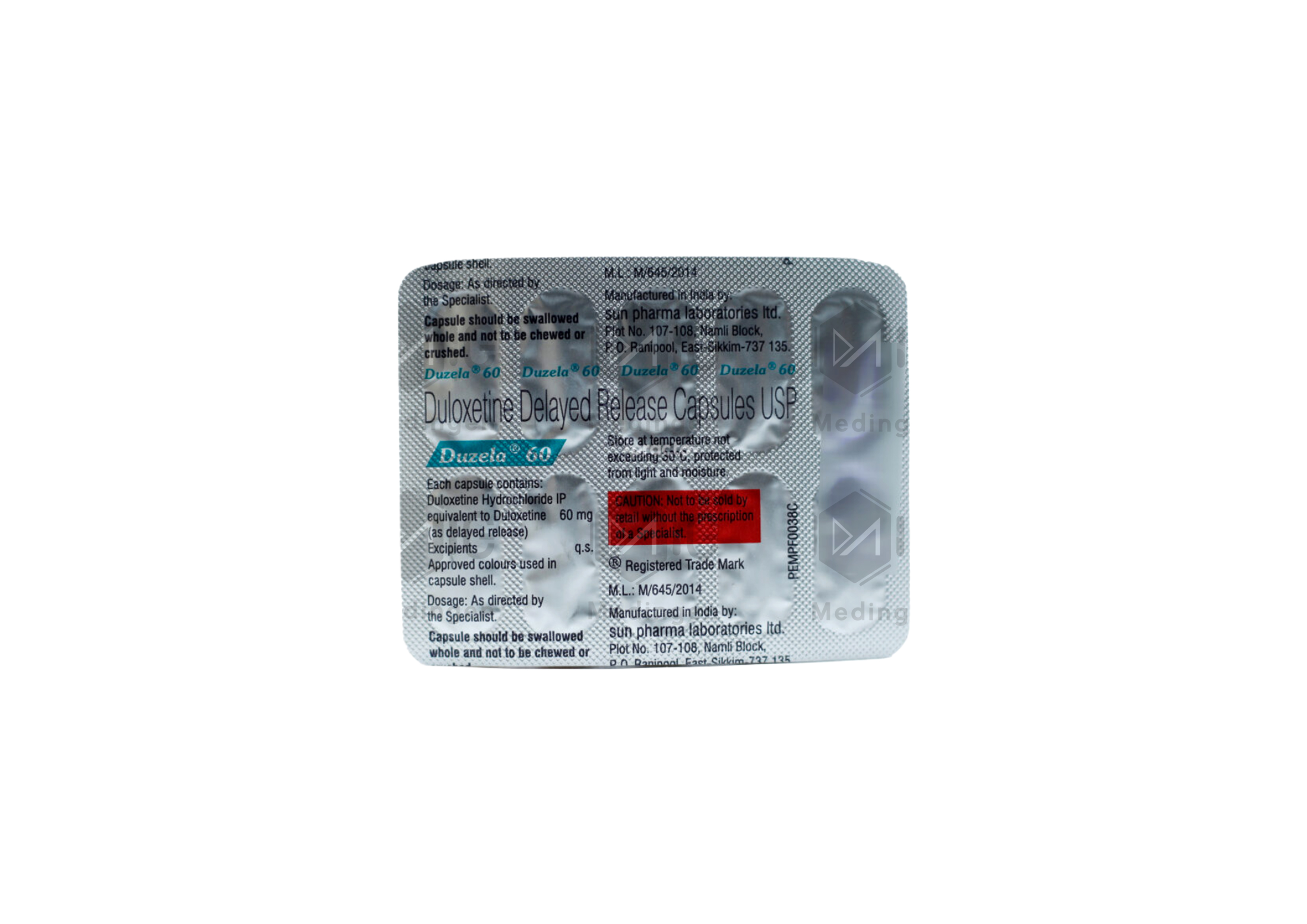 DUZELA 60MG CAPSULES